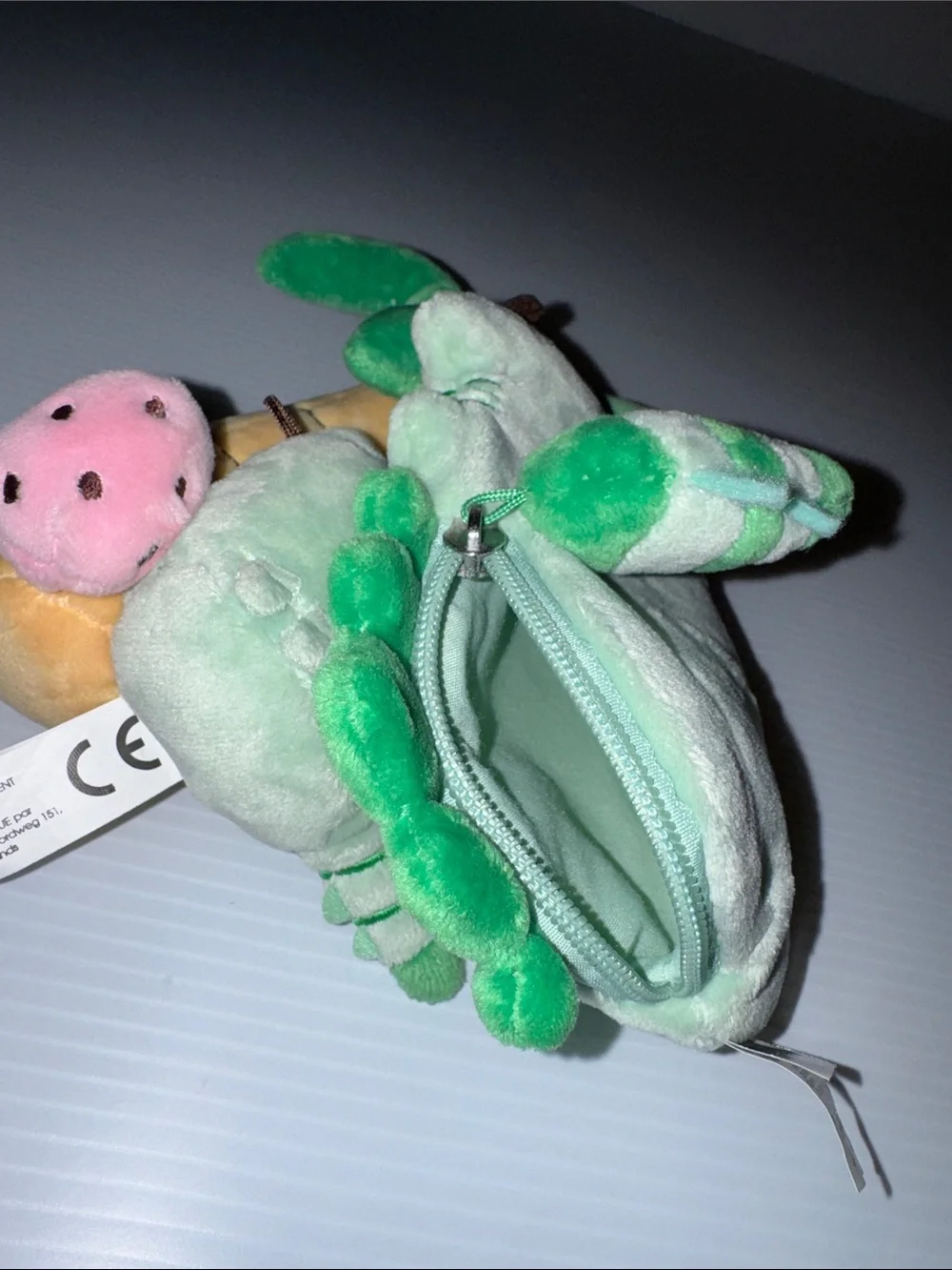Pusheen Green Dino Plush Keychain and Coin Pouch Set